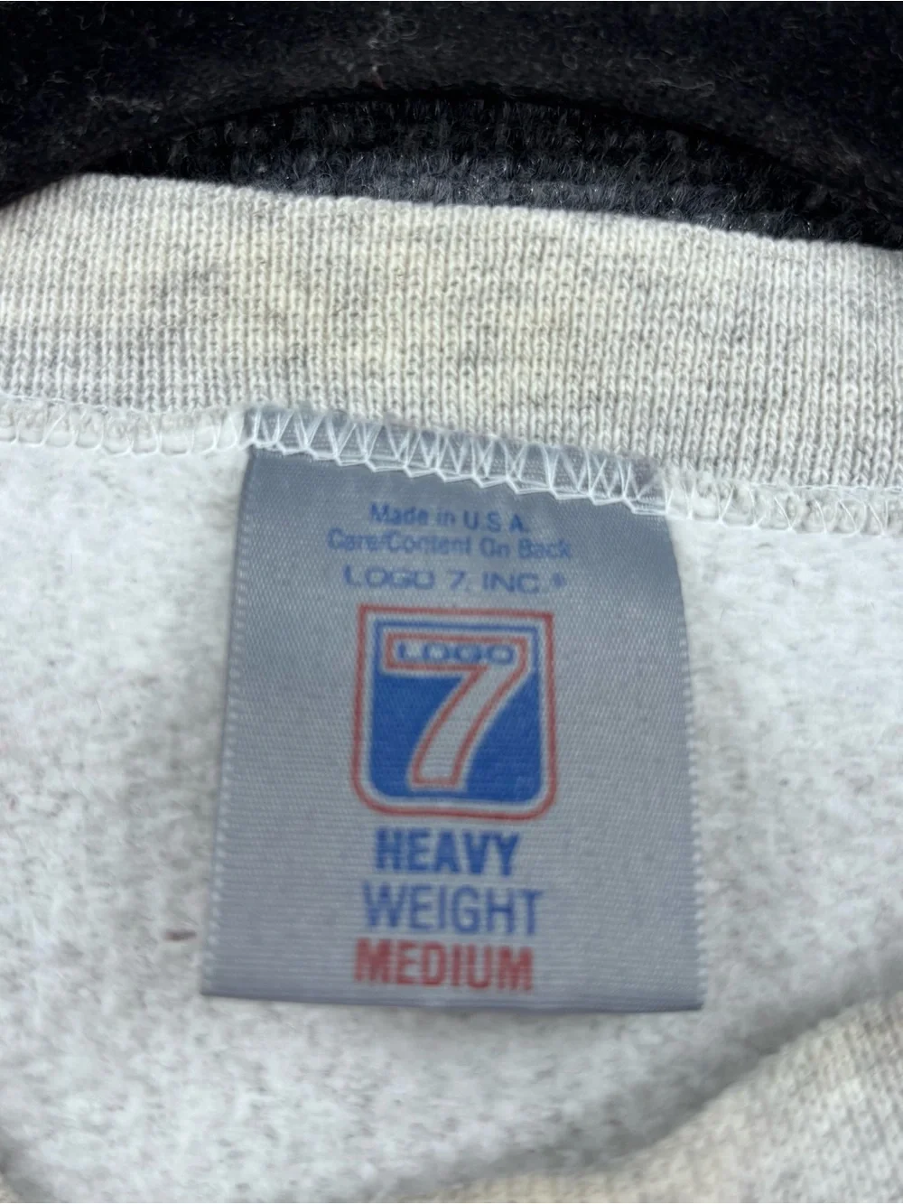 VTG Logo 7 1997 Super Bowl XXXI Gray Sweatshirt Patriots vs. Packers Size M